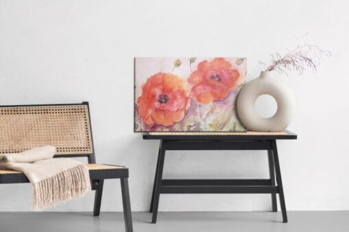 Leinwandbild Mohnblumen Wie Gemalt