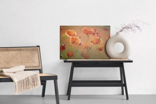Leinwandbild Mohnblumen Wie Gemalt