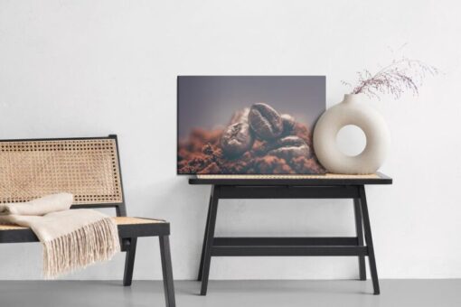 Leinwandbild Nahaufnahme Von Kaffeebohnen