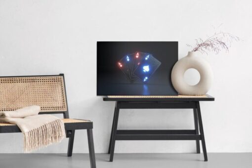 Leinwandbild Neon-Asse