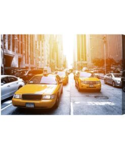 Leinwandbild New Yorker Taxis 3D