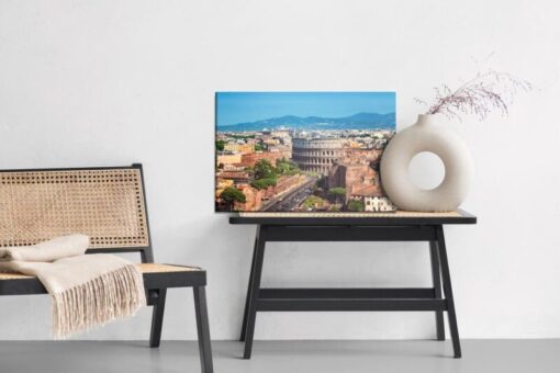 Leinwandbild Panorama Von Rom 3D