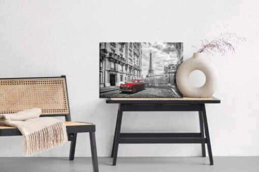 Leinwandbild Paris Schwarz-Weiß