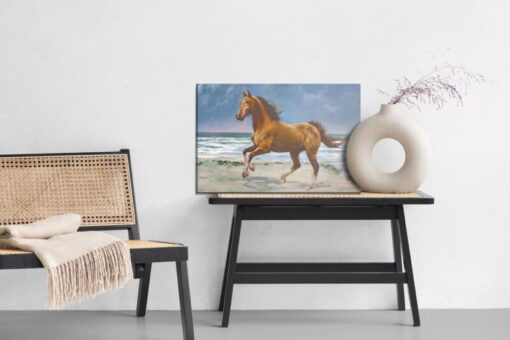 Leinwandbild Pferd Sonne Und Meer