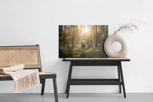 Leinwandbild Rehe Und Die Strahlen Der Sonne