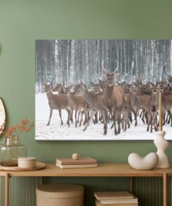 Leinwandbild Rehe Unter Den Hirschen