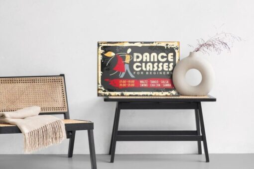 Leinwandbild Retro-Tanzschule