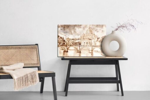 Leinwandbild Rom Gemalt Mit Aquarell