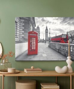 Leinwandbild Rote Telefonzelle In London