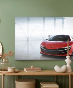 Leinwandbild Rotes Schnelles Fahrzeug