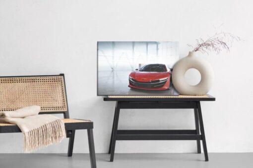Leinwandbild Rotes Schnelles Fahrzeug