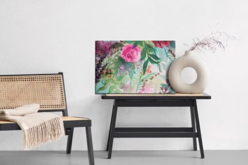 Leinwandbild Schöne Pastellfarbene Rosenblüten
