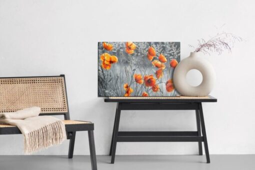 Leinwandbild Schöne Wiesenmohnblumen