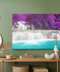 Leinwandbild Schöner Huay Mae Khamin Wasserfall In Thailand