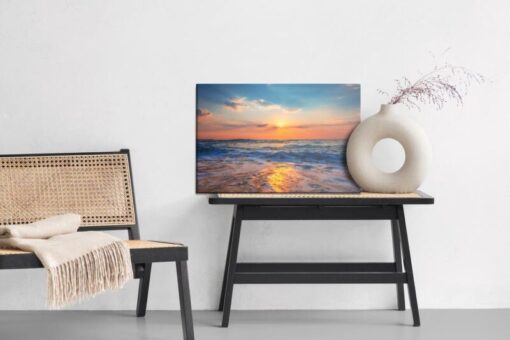 Leinwandbild Schöner Sonnenaufgang Über Dem Meer