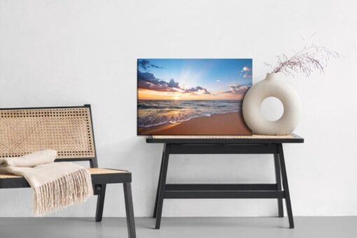 Leinwandbild Sonnenaufgang Meer Und Strand