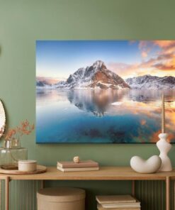 Leinwandbild Sonnenaufgang Über Dem Norwegischen Meer
