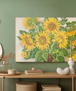 Leinwandbild Sonnenblumen In Einer Vase