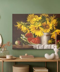 Leinwandbild Sonnenblumen Mit Früchten