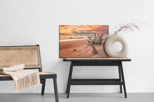 Leinwandbild Sonnenuntergang Am Strand