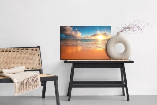 Leinwandbild Sonnenuntergang Am Strand