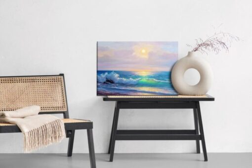 Leinwandbild Sonniger Morgen Am Meer