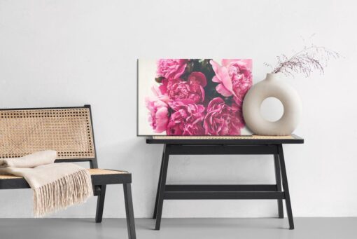 Leinwandbild Strauß Aus Pfingsrosen