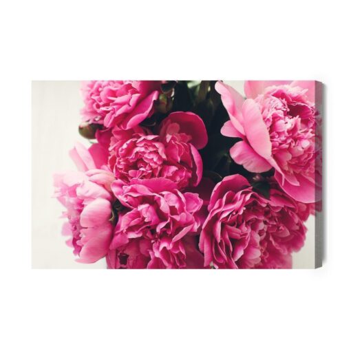 Leinwandbild Strauß Aus Pfingsrosen