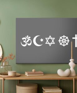 Leinwandbild Symbole Für Religiöse Symbole Festgelegt