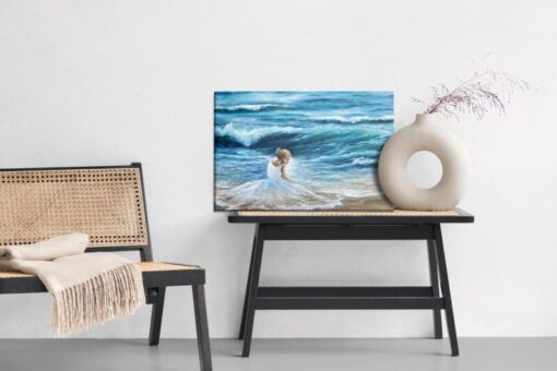 Leinwandbild Tänzer Am Meer