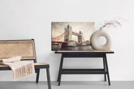 Leinwandbild Tower Bridge Im Retro-Stil
