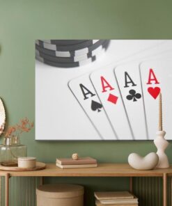 Leinwandbild Vier Asse Um Poker Zu Spielen