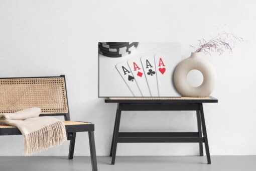 Leinwandbild Vier Asse Um Poker Zu Spielen