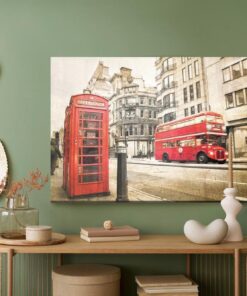 Leinwandbild Vintage Londoner Straße