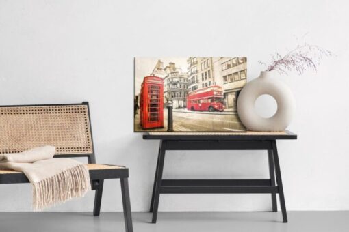 Leinwandbild Vintage Londoner Straße