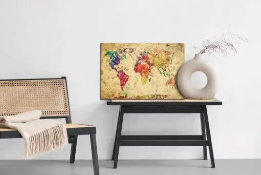 Leinwandbild Vintage Weltkarte
