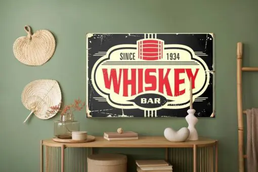 Leinwandbild Vintage-Whisky-Bar