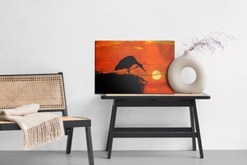 Leinwandbild Vogel Im Nest