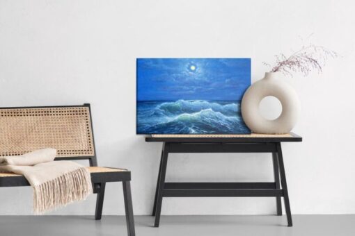 Leinwandbild Wellen Auf See