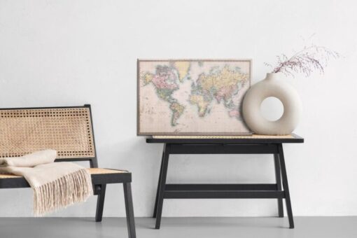 Leinwandbild Weltkarte Im Alten Stil