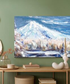 Leinwandbild Wintergebirgslandschaft