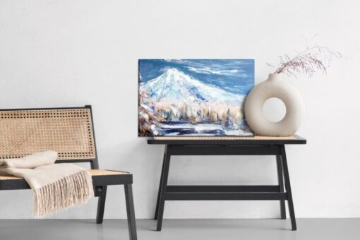 Leinwandbild Wintergebirgslandschaft