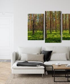 Mehrteiliges Bild 3D-Kiefernwald