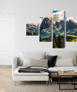 Mehrteiliges Bild Ansicht Der Italienischen Dolomiten 3D