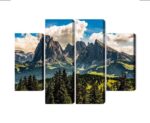 Mehrteiliges Bild Ansicht Der Italienischen Dolomiten 3D