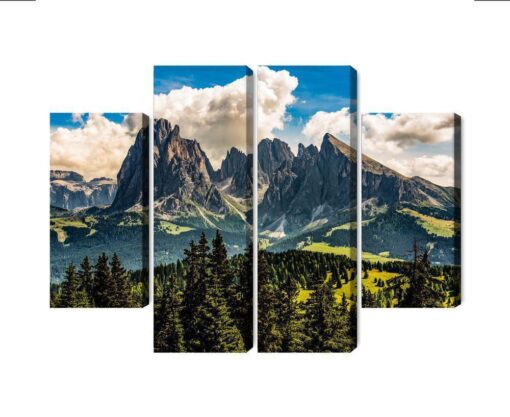 Mehrteiliges Bild Ansicht Der Italienischen Dolomiten 3D