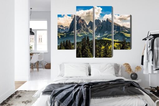 Mehrteiliges Bild Ansicht Der Italienischen Dolomiten 3D