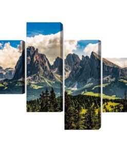 Mehrteiliges Bild Ansicht Der Italienischen Dolomiten 3D