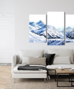 Mehrteiliges Bild Aquarell Berggipfel