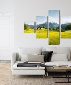 Mehrteiliges Bild Berglandschaft In Den Alpen